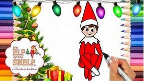 Coloring Elf on the Shelf Printable Coloring Page | Elf on the Shelf Coloring Book | How to Draw Elf