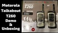 Motorola Talkabout T260 FRS-GMRS Two-Way Radios -Demo & Unboxing