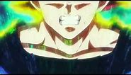 Green aura from goku during battle with broly