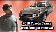 2018 Toyota Camry front bumper removal