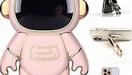 Cute Phone Stand Holder,Foldable Cell Phone Astronaut Hidden Kickstand for Desk,6D Plating Phone Ring Compatible All Phones and Tablets for Girls Women,Adjustable Retro Tablet Phone Ring Stand