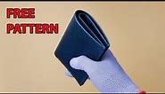 Making a handmade vertical bifold leather wallet | Handmade wallet for men | Pattern | LV Handmade