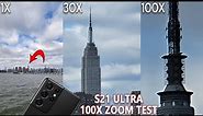 Samsung Galaxy S21 Ultra Camera Zoom Test - 100X Zoom is INSANE