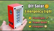 How to Make a Solar Flashlight | Power Bank with Flashlight & Compass