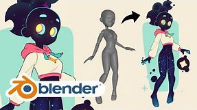 Bringing a Galaxy Girl to Life in Blender - Flare Full Process Explained