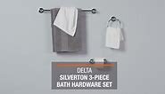 Delta Silverton 3-Piece Bath Hardware Set with 24 in. Towel Bar, Toilet Paper Holder, Towel Ring in Polished Chrome SLV63-PC