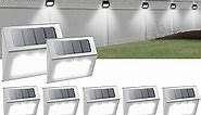 Otdair Solar Lights for Outside, 12 Pack Solar Deck Lights Outdoor, Waterproof Fence Solar Lights for Fence, Patio, Garden, Pathway, Cold White