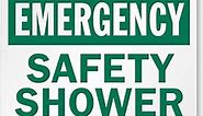 SmartSign “Emergency - Safety Shower” Sign | 7" x 10" Plastic