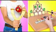 2 DIY Angry Birds Games In Real Life! || DIY Projects From Cardboard