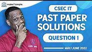CSEC IT: June 2022 Question 1 Full Solution | #cxc | Past Papers #makeitsimplett #csec