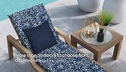 Honeycomb Indoor/Outdoor Stripe Taupe Dining Seat Cushion: Recycled Fiberfill, Weather Resistant, Reversible, Comfortable and Stylish Pack of 2 Patio Cushions: 20" W x 20" D x 4" T