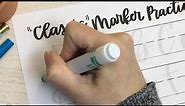Classic Marker Alphabet Calligraphy - Free Printable Worksheets