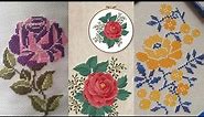 28 best,easy,& beautiful cross stitch roses(easy handcrafted rose patterns)