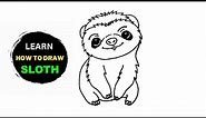 How To Draw A Sloth Easy | Sloth Drawing Tutorial