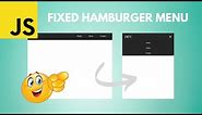 How to Create a Responsive Hamburger Menu (Fixed Version) - HTML, CSS & JavaScript