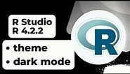 r studio tutorial 2023 | r studio dark mode theme | how to change theme
