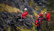 Prince William and Kate abseil together off cliff in Brecon Beacons | UK News | Sky News