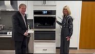 Peter Weedfald demonstrates the SHARP Smart Convection Wall Oven & Microwave Drawer oven.