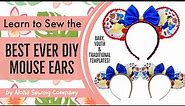 DIY Make the BEST Mouse Ears Ever for baby, kids and adults! Printable Pattern Templates Included!