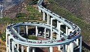 Crazy mountain highway in China