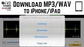 How to download MP3 & WAV files to an iPhone/iPad