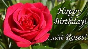 Happy Birthday Song with Roses - beautiful flowers pictures wishing Happy Birthday To You !
