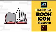How to Make Book Icon in illustrator | Icon Maker | Adobe Illustrator Tutorial
