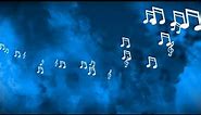 Music Notes floating from side - Watercolor Background // Free Motion Graphics