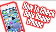 How To Check iPhone Data Usage - iOS 7