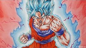 How To Draw Goku SUPER SAIYAN BLUE Kaioken!