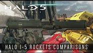 Halo 5: Guardians - Rocket Launcher Comparisons (Halo 1-5)