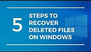 Recover Deleted Files on Windows 10 in 5 Simple Steps
