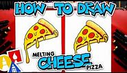 How To Draw Melting Cheese Pizza With Pepperoni