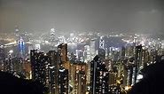 HD Amazing View Hong Kong Skyline From Victoria Peak Night Beautiful 太平山香港