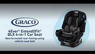 Install the 4Ever® Extend2Fit® DLX 4-in-1 Car Seat in rear-facing mode using the vehicle seat belt