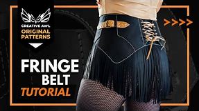 Leather Fringe skirt. How to make Fringe Belt