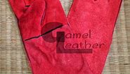 Sarung Tangan Las kulit Warna Merah 14 Inch di Tzr leather online shop | Tokopedia