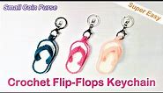 Super Easy Crochet Flip-Flops Keychain - Small Coin Purse