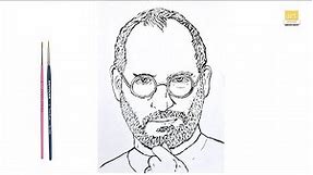 Steve Jobs drawing II How to draw Steve Jobs drawing easy II #artjanag