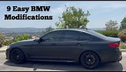 Full Modification List on a BMW 5 Series (9 EASY Modifications for a BMW 540i: Wrap, Diffuser, Lip)