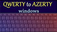 How to change keyboard from QWERTY to AZERTY Windows 8