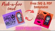 DIY Halloween Peek-a-boo card || Free SVG & PDF templates