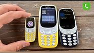 Nokia 3310 mini vs Nokia 3310 yellow incoming call blue