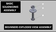 EXPLODED VIEW ASSEMBLY - A basic SolidWorks exploded view assembly drawing!