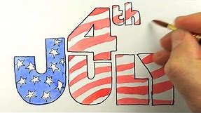 How to draw the 4th of July!