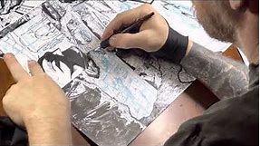 Traditional inking Practice Greg Capullo Batman