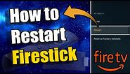 How to Restart your FIRESTICK using the Remote Control (Easy Method)
