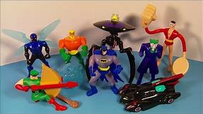 2010 BATMAN THE BRAVE and THE BOLD SET OF 8 McDONALD'S HAPPY MEAL COLLECTION TOYS VIDEO REVIEW