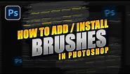 How to add Install brushes to photoshop 2023 | Photoshop Brushes