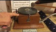 1895 gramophone by German American Emile Berliner, with Aldo Mancusi, at Enrico Caruso Museum